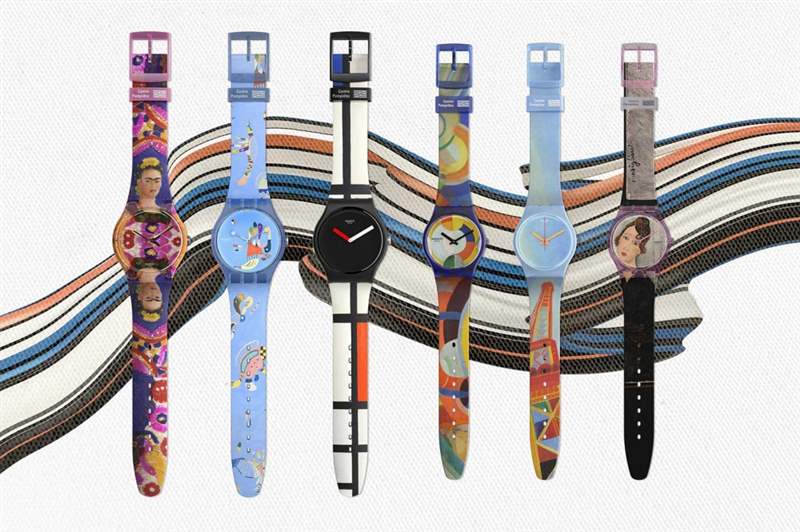 斯沃琪Swatch X Centre Pompidou系列將六幅名畫放在腕上-復刻表