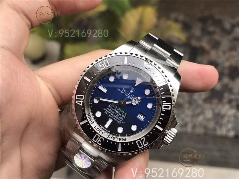 AR廠勞力士漸變藍鬼王v2版腕表復(fù)刻做工怎么樣對比n廠漸變鬼王-復(fù)刻表