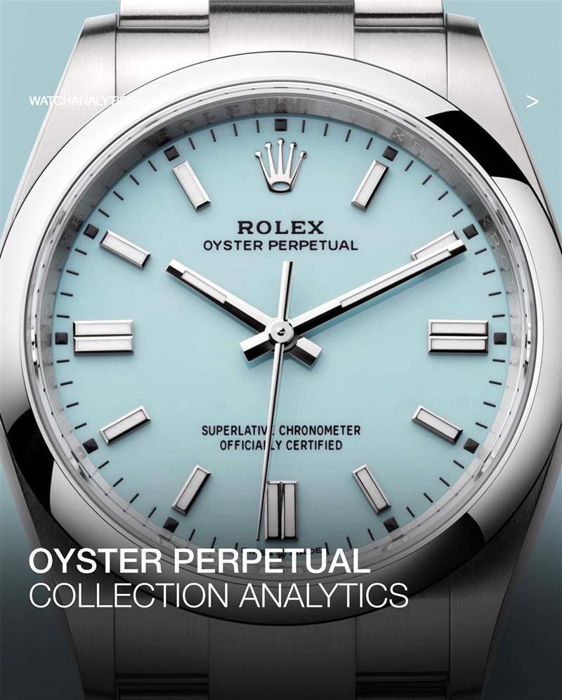 Rolex 41mm Oyster Perpetual綠松石面2022年后價格升破3萬歐元。 (IG@watchanalytics) 勞力士Rolex停產OP系列部分手表最搶手41mm TIFFANY色表面已成歷史?-復刻表