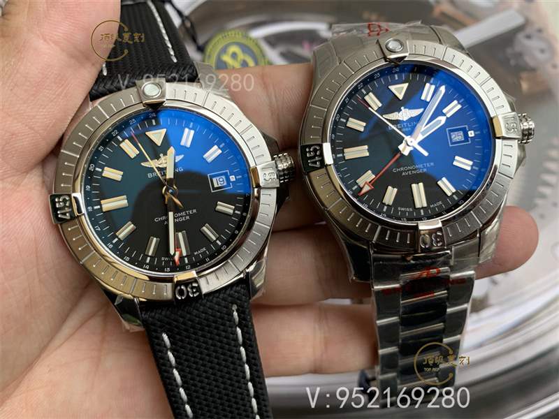 GF廠(chǎng)百年靈復(fù)仇者45mm男士機(jī)械復(fù)刻表做工怎么樣GMT雙時(shí)區(qū)-復(fù)刻表