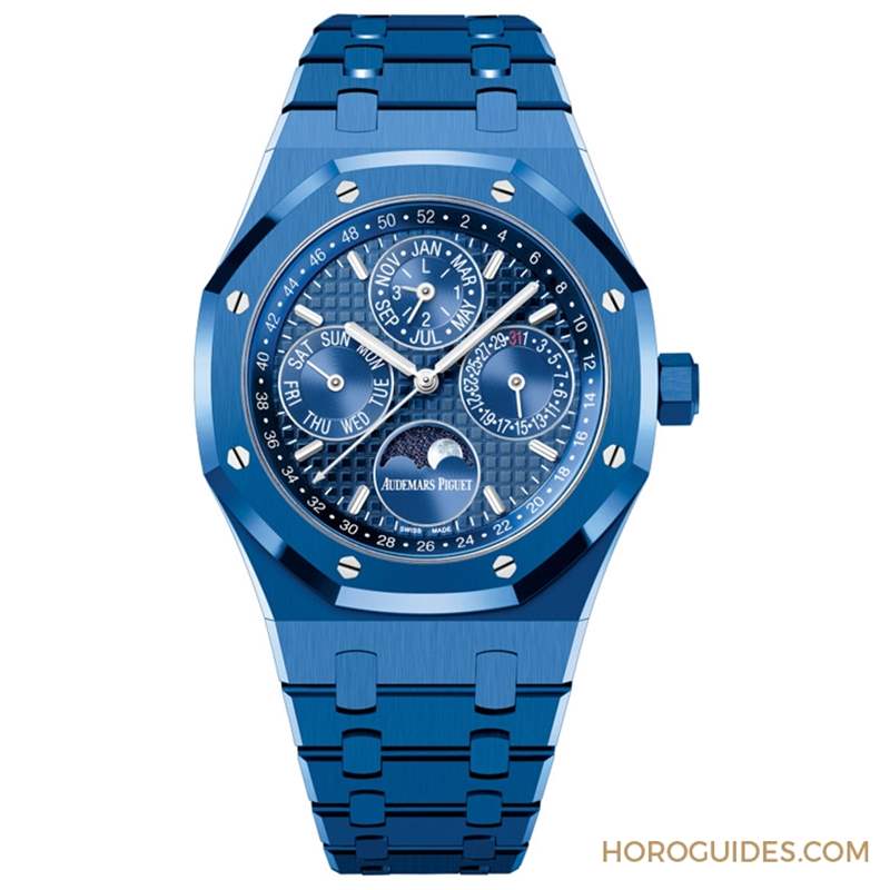 AUDEMARS PIGUET - 愛彼第一只藍色陶瓷表！ 皇家橡樹萬年歷藍色陶瓷鏈帶腕表