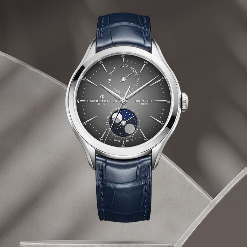 Clifton Baumatic Day-Date Moon Phase 8款熱門Baume & Mercier手表推介|新手買名士表格價(jià)必睇-復(fù)刻表