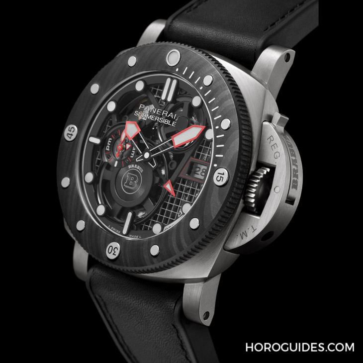 OFFICINE PANERAI - DMLS金屬鐳射燒結表殼加持！ Panerai x Brabus聯名表第四代現身：Submersible S eTitanio PAM01403