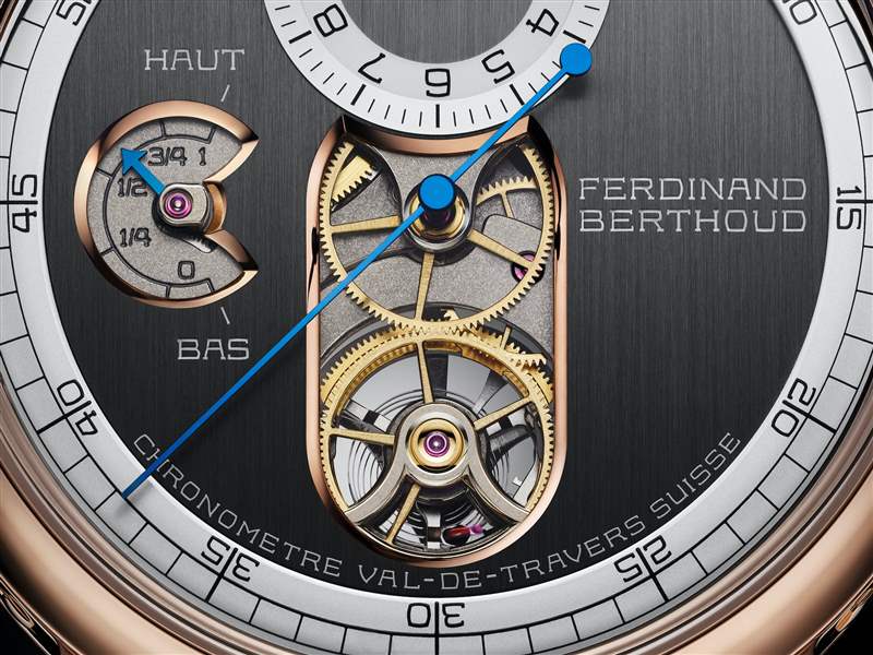 Chronomètre FB 2T精密時計系列,型號FB 2T.2-1(18K玫瑰金款搭配鍍釕緞面錶盤)(圖片來源:Chronométrie Ferdinand Berthoud) 日內瓦鐘表大賞得主Chronomètre FB 1時隔八年限量38枚最終版本-復刻表