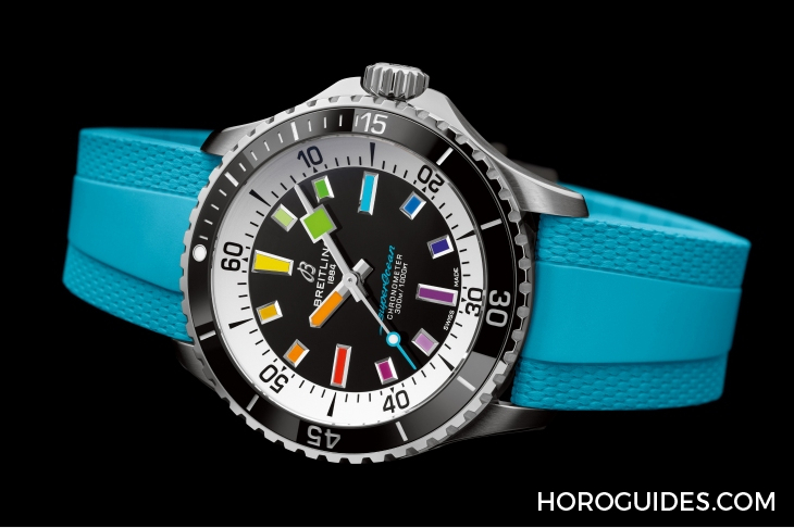 BREITLING - 彩虹時(shí)標(biāo)面、46mm千米深潛新表同步現(xiàn)身|BREITLING Superocean系列新表