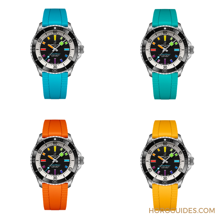 BREITLING - 彩虹時(shí)標(biāo)面、46mm千米深潛新表同步現(xiàn)身|BREITLING Superocean系列新表