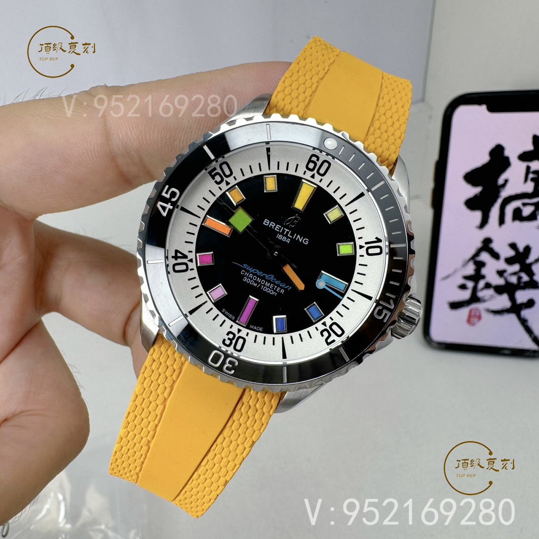 BLS廠百年靈超級(jí)海洋彩虹盤A17375211:2824機(jī)芯搭載的精致復(fù)刻-復(fù)刻表